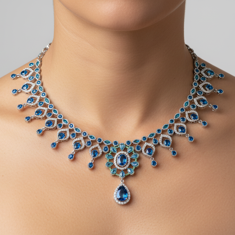 Necklace and earrings