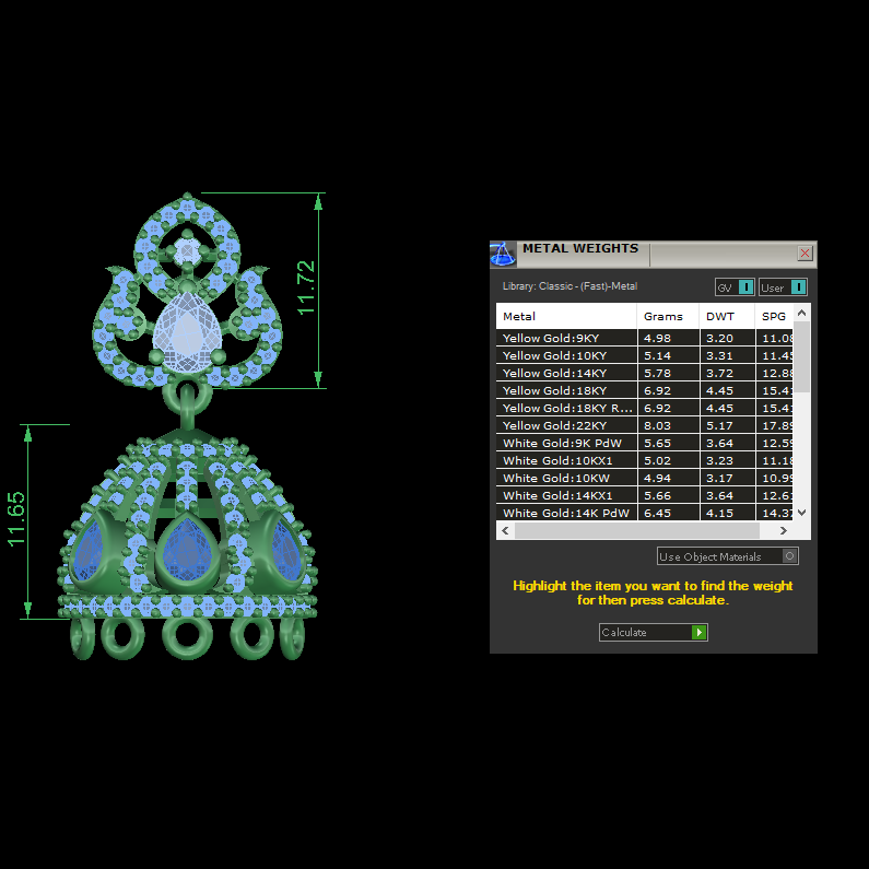 Jhumka STL File – Digital Download-Jewelrystlfiles.com