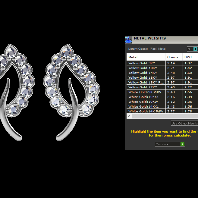 Studs STL File – Digital Download-Jewelrystlfiles.com