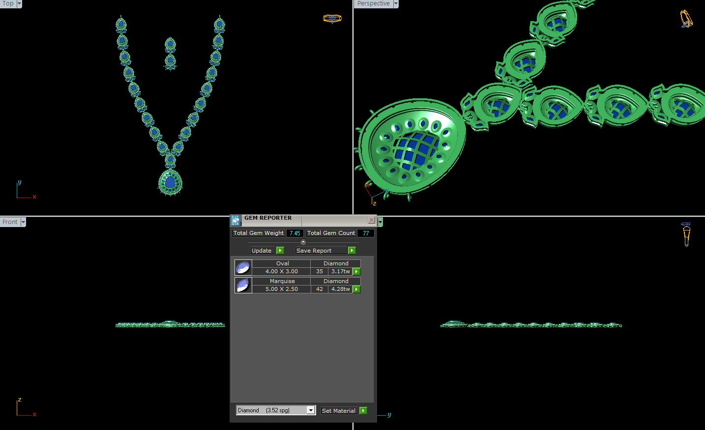 Elegant ploki necklace and earrings