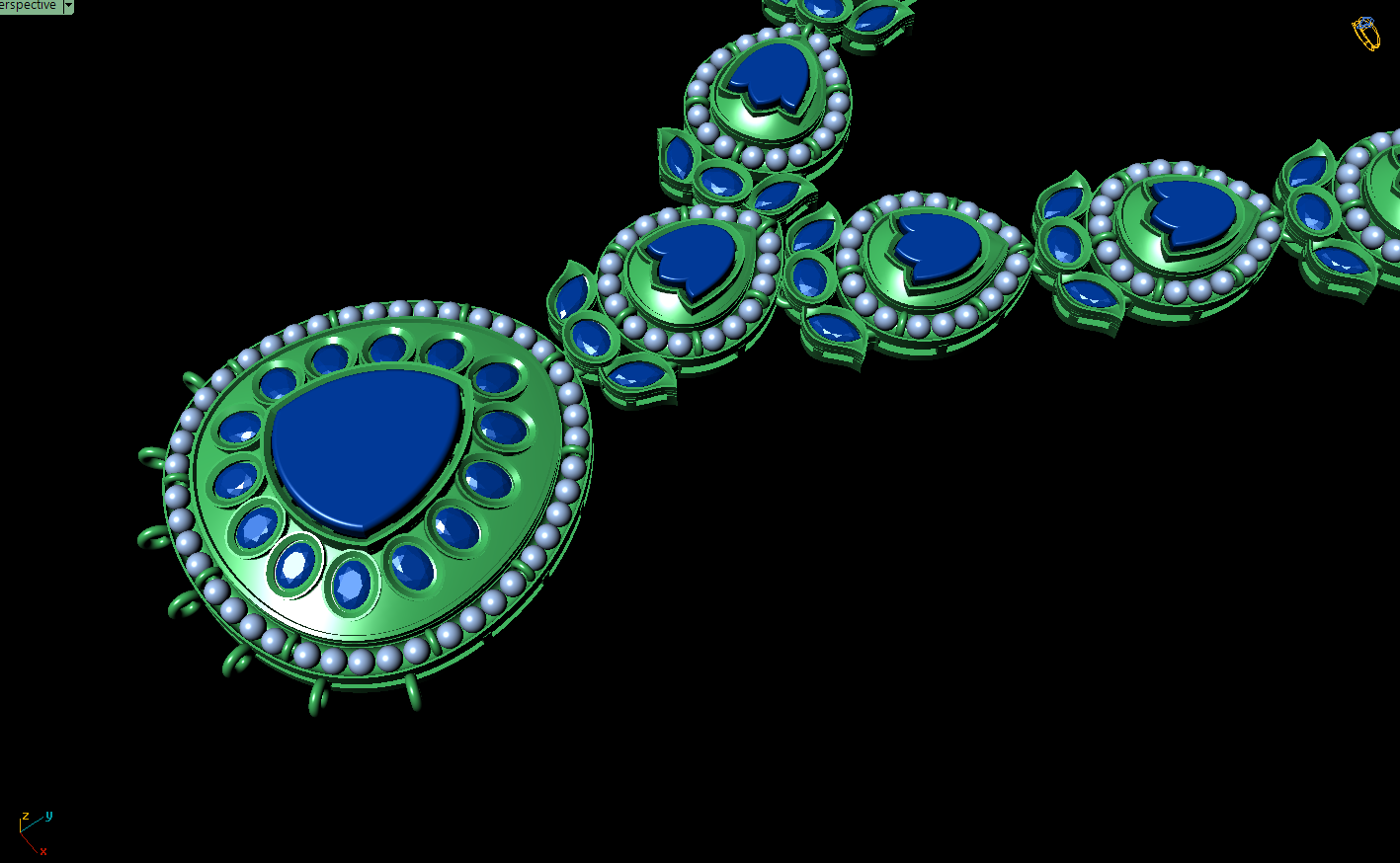 Elegant ploki necklace and earrings