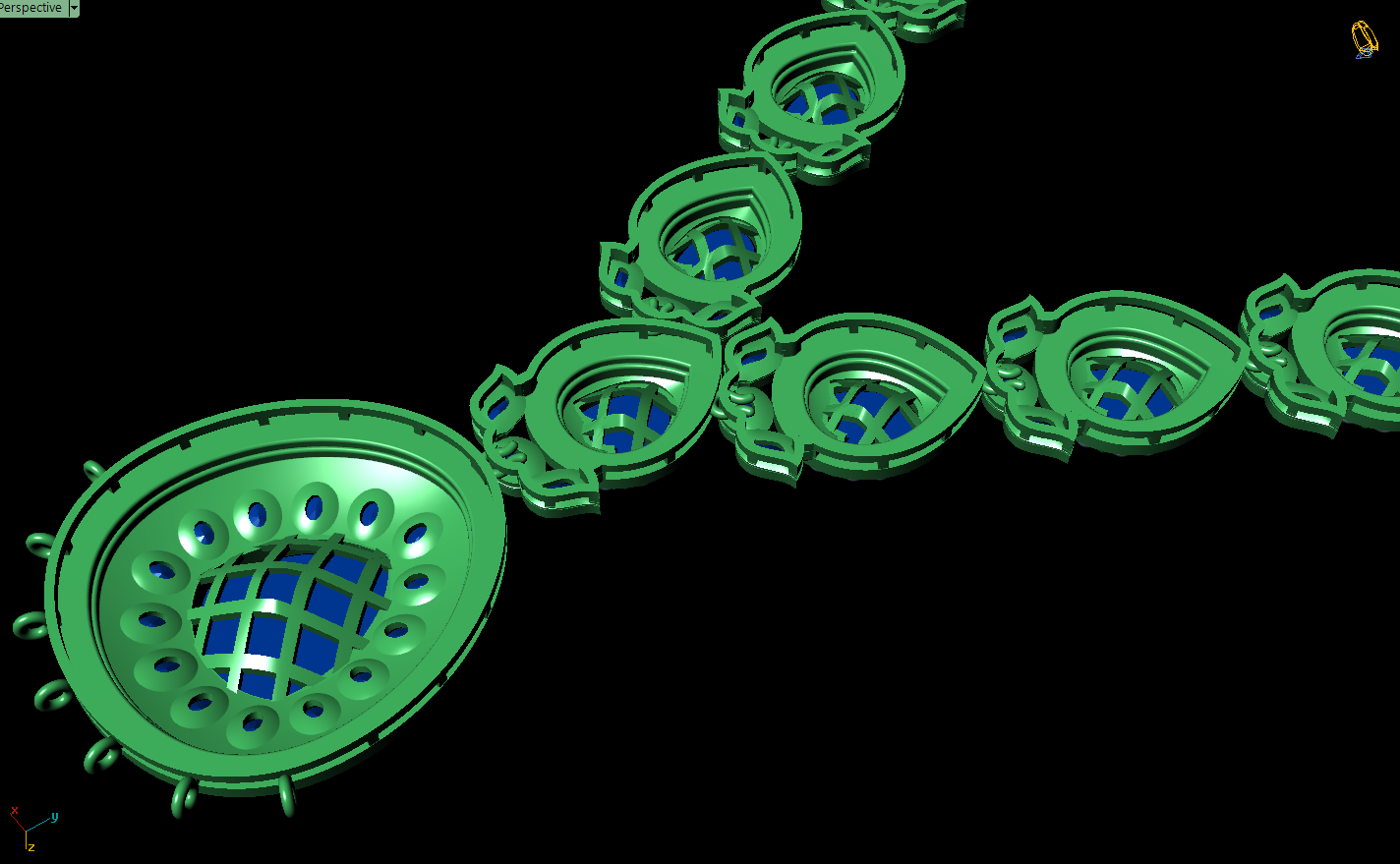 Elegant ploki necklace and earrings