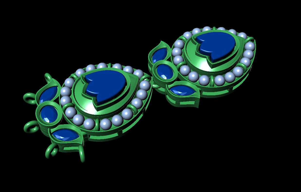 Elegant ploki necklace and earrings