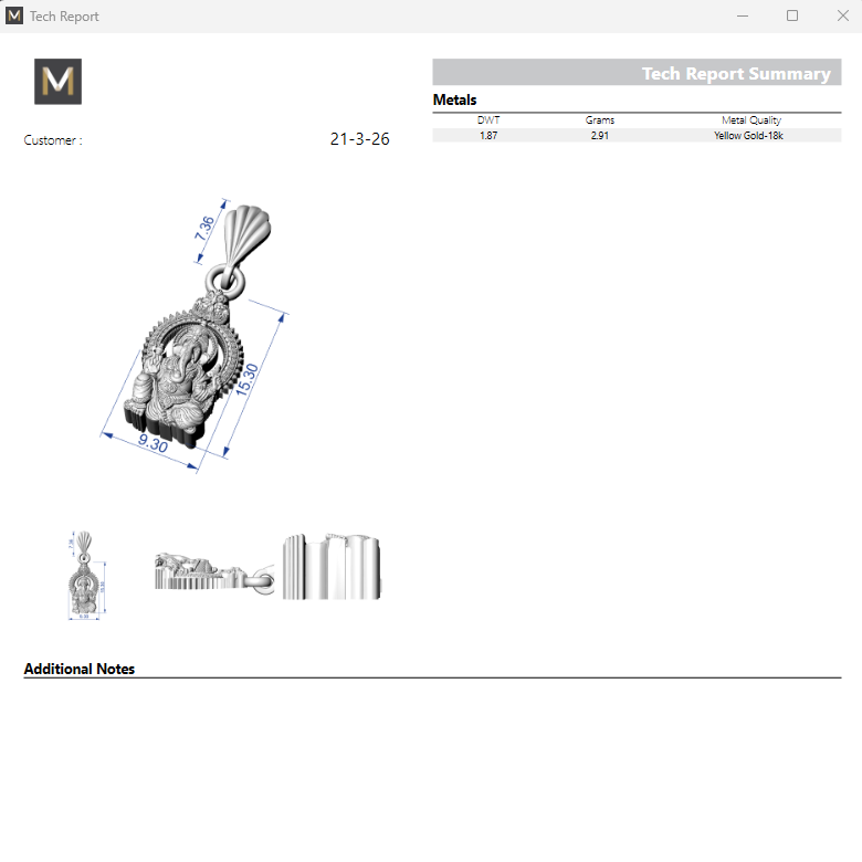 Ganesh Pendant STL File | 3D Printable Jewelry CAD Design
