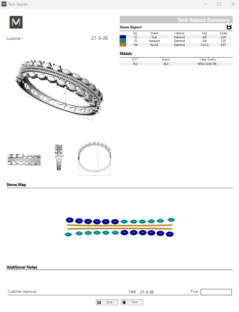 American Diamond Push Lock Bracelet Premium STL File