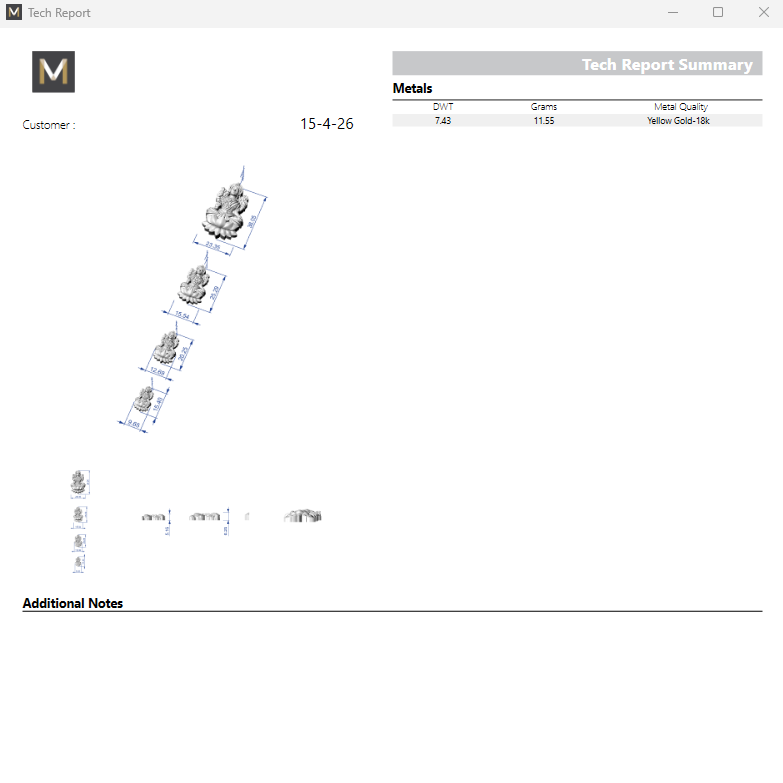 Goddess Laxmi Hollow Piece 3DM File | 0.25mm Wall | 15–37mm | 4 Pieces – Digital Download
