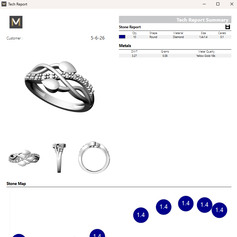 Ring STL File 17.5mm American Diamond Push Setting No.6 | Premium Jewelry CAD Design