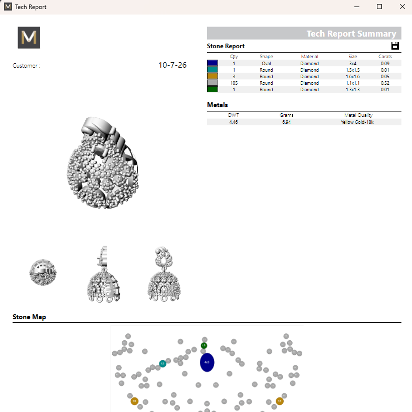Jhumka 7 STL File with Push Setting Premium Jewelry CAD Design Digital Download