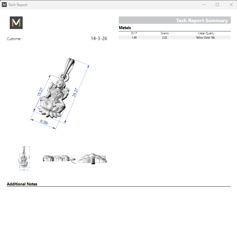 Laxmi Temple Pendant STL File – Digital Download