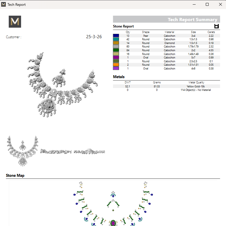 Traditional Goddess Lakshmi Temple Jewellery Set No.3 Nakshi Necklace with Matching Earrings