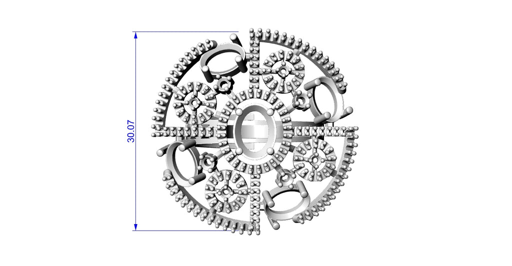 Ring STL File – 18mm American Diamond Push Setting | Digital Download