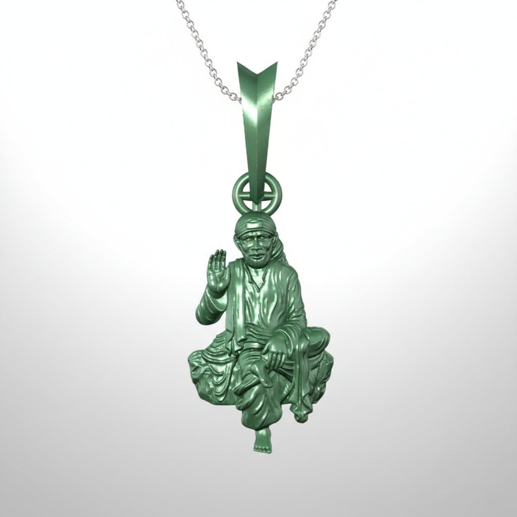 Saibaba Pendant STL File Digital Download