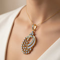 Pendant & Earring Set STL File – American Diamond Push Setting No.2 | Digital Download