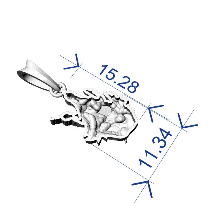 Saraswati god Pendant STL File Digital Download