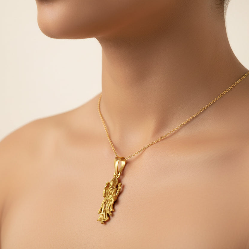 Goddess Laxmi Stand Pendant STL File – 0.5mm Hollow | Digital Download
