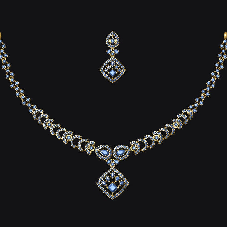 Necklace & Earring STL File Digital Download