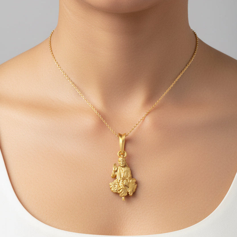 Saibaba Pendant STL File Digital Download