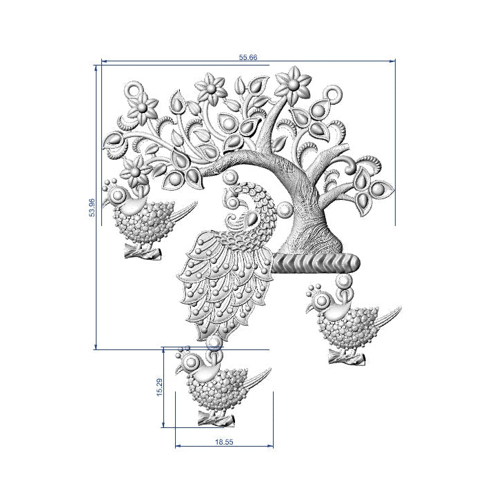 Tree pendant STL File Digital Download