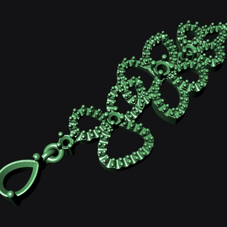 Necklace Earrings STL File No.1 – American Diamond Push Settings | Digital Download