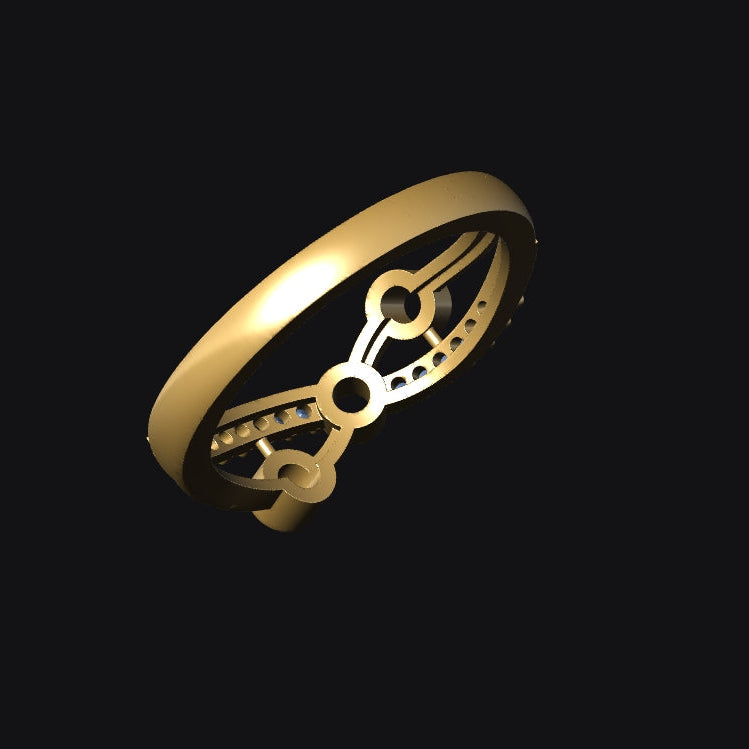 Ring STL File – American Diamond Push Setting No.2 | Digital Download