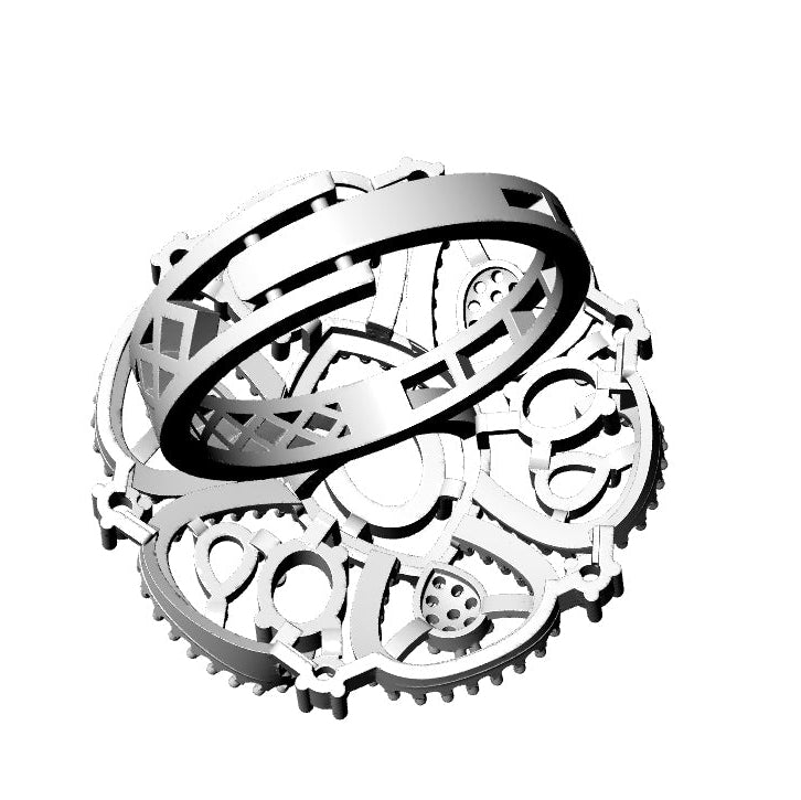 Ring STL File with Push Setting – American Diamond 3D Jewelry Design