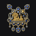Traditional Goddess Lakshminarayan Temple Jewellery Set for Women | Nakshi Necklace with Matching Jhumka Earrings