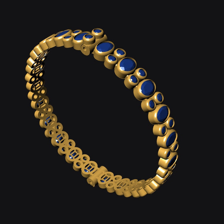 Bangle STL File American Diamond Push Setting Digital Download
