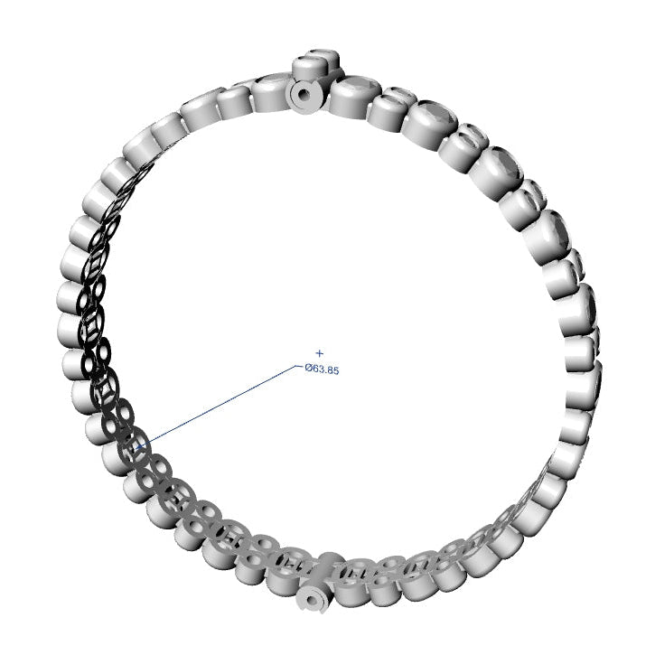 Bangle STL File American Diamond Push Setting Digital Download