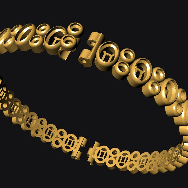 Bangle STL File American Diamond Push Setting Digital Download