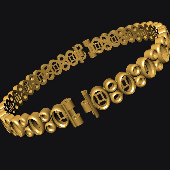Bangle STL File American Diamond Push Setting Digital Download