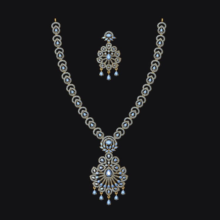 Long Necklace & Earring STL File Digital Download