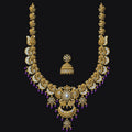 Traditional Temple Set Nakshi Necklace with Matching Jhumka