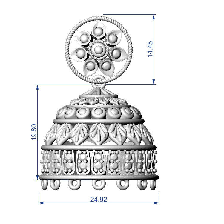 Traditional Temple Set Nakshi Necklace with Matching Jhumka