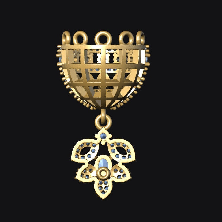 Jhumka 4 STL File with Push Setting Digital Download