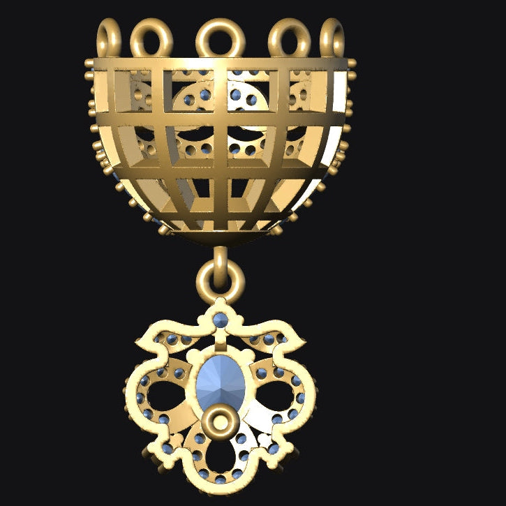 Jhumka 5 STL File with Push Setting Digital Download