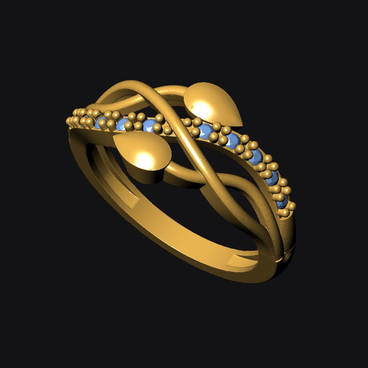 Ring STL File 17.5mm American Diamond Push Setting No.6 | Premium Jewelry CAD Design