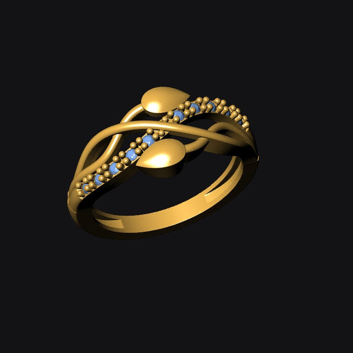 Ring STL File 17.5mm American Diamond Push Setting No.6 | Premium Jewelry CAD Design