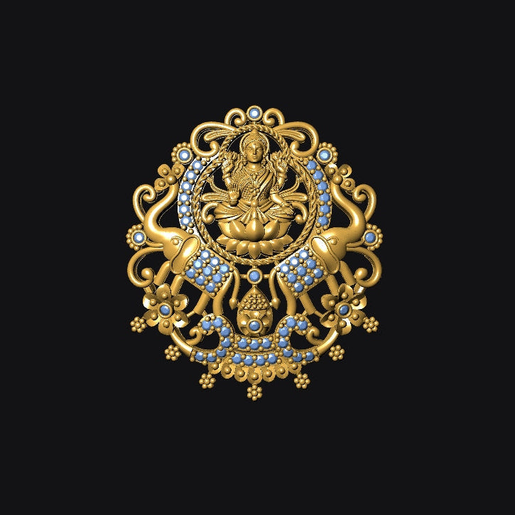 Gold and diamond brooch on a black background