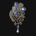 Pendant & Earring Set STL File – American Diamond Push Setting No. 8 Digital Download