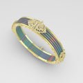Changeable Bangle No. 1 | American Diamond Push-Setting STL File