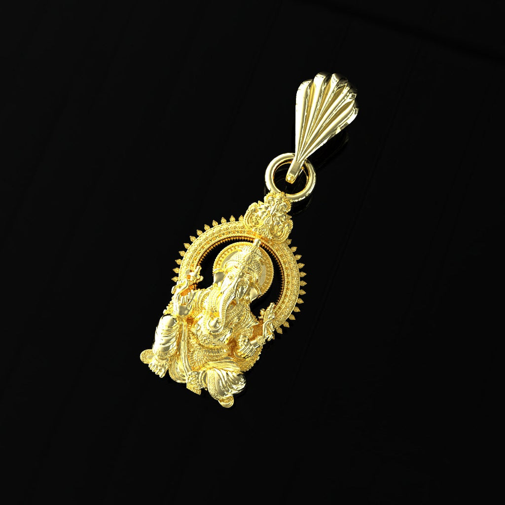 Ganesh Pendant STL File | 3D Printable Jewelry CAD Design
