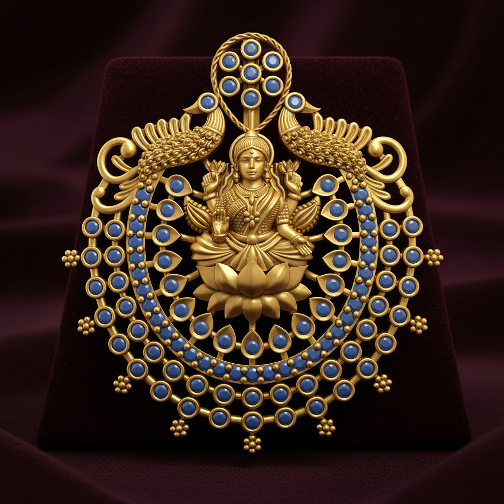 Goddess Lakshmi Temple Pendant – Premium Nakshi Design Meta Creative