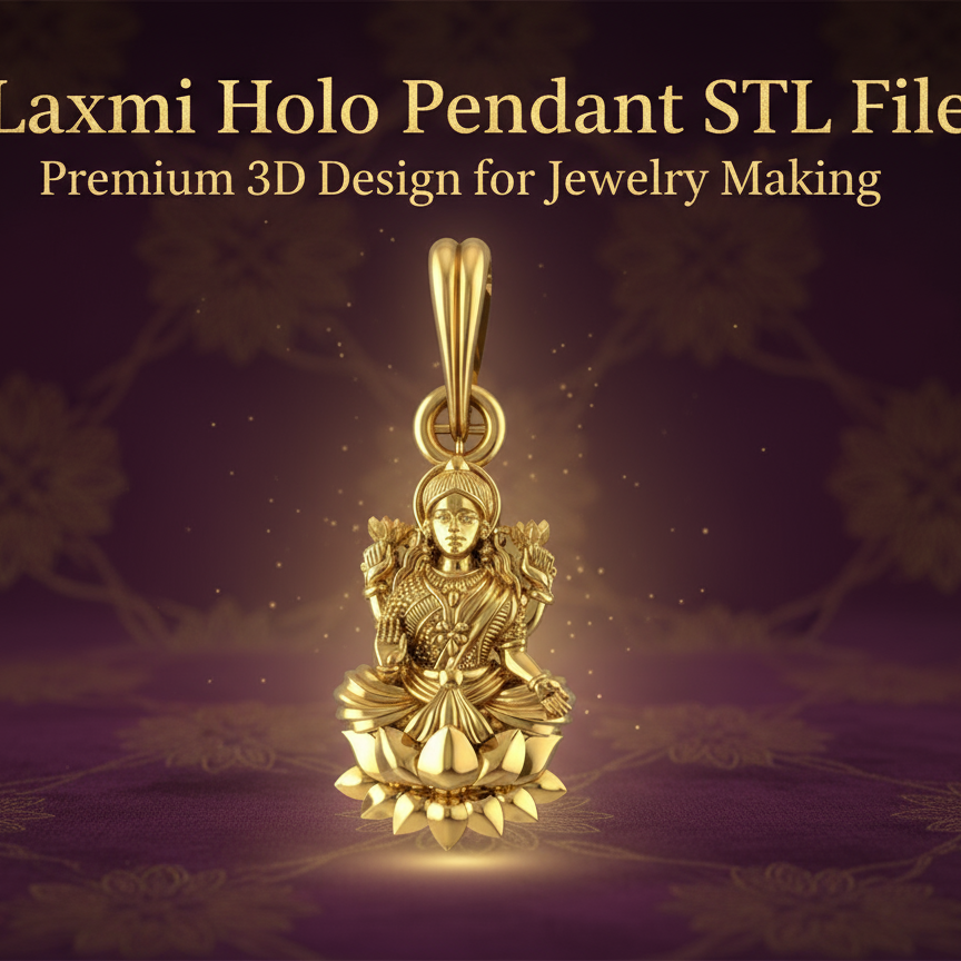Laxmi Holo Pendant STL File Banner