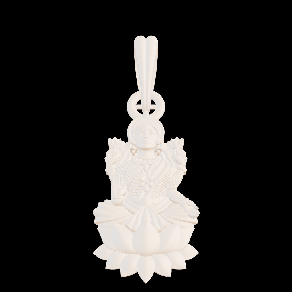 Laxmi Temple Pendant STL File – Digital Download