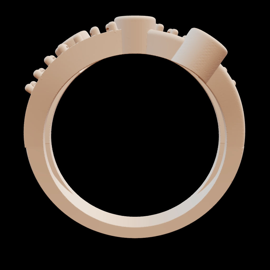 Ring STL File – American Diamond Push Setting No.2 | Digital Download